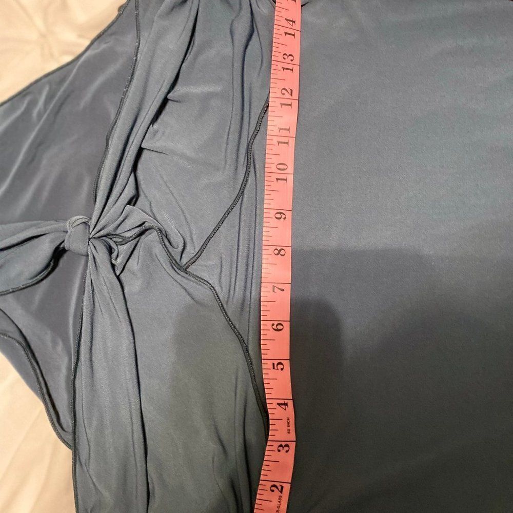 EUC Teal Knotted Front Halter Cocktail Midi Dress - Picture 12 of 14